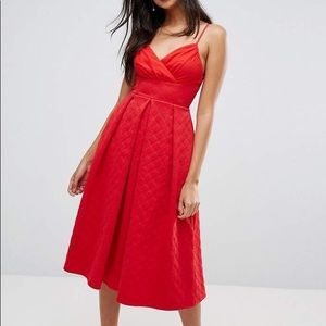 ASOS Scuba Quilted Midi Dress size 4